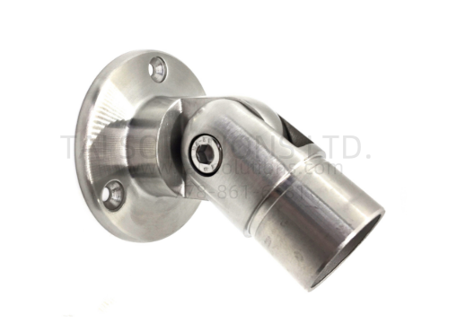 Round Tubing 38.1mm(1.5") Diameter  - FLANGE + ADJ. ELBOW (SHORT NECK)