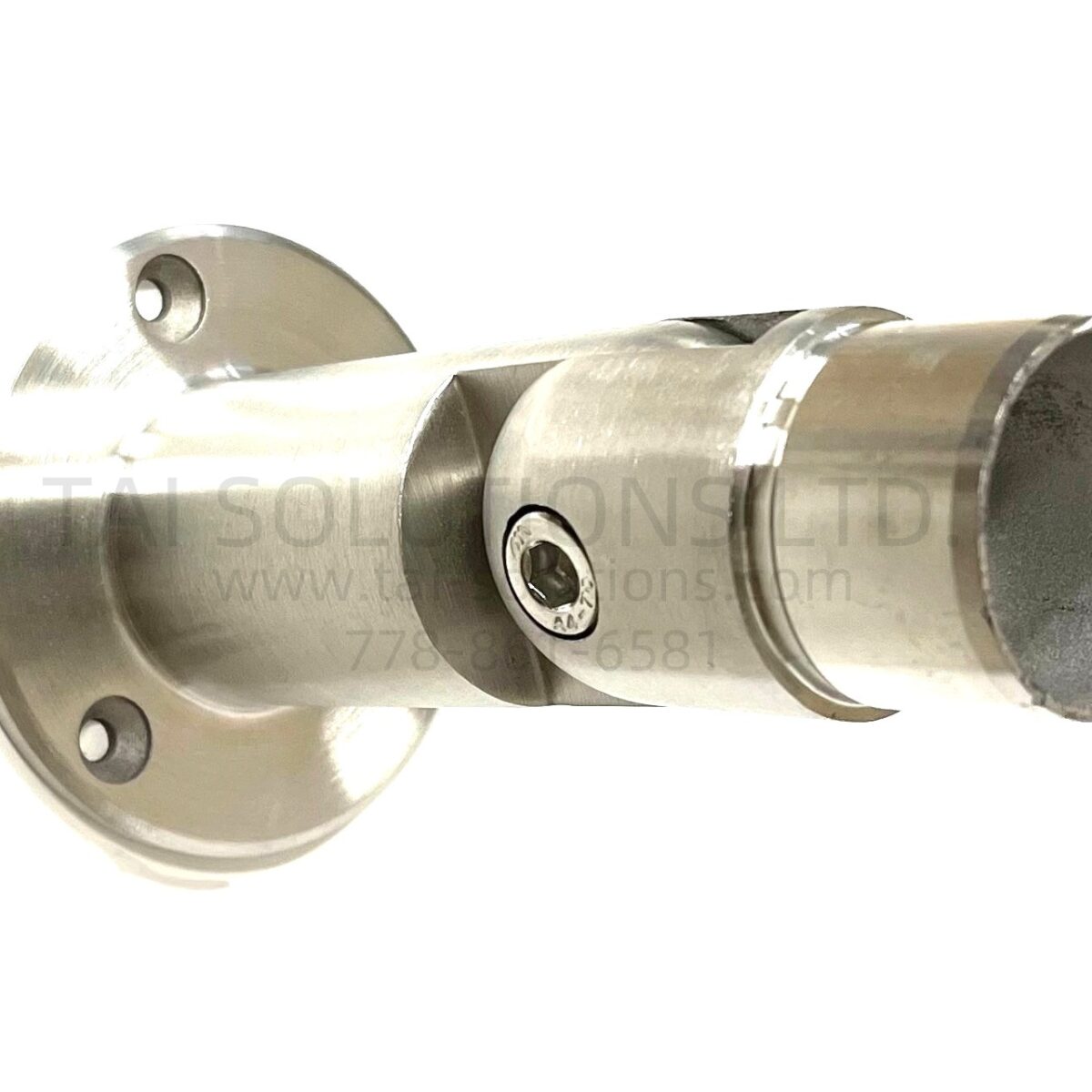 Round Tubing 38.1mm(1.5″) Diameter – FLANGE + ADJ. ELBOW