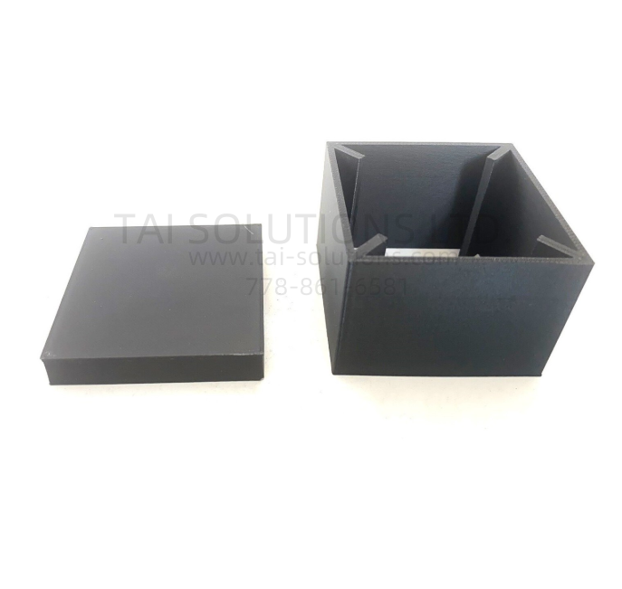 Standoff Square Cover - For 50mm (2″) Diameter, Base Tall 38mm (1-1/2″) Standoff Black