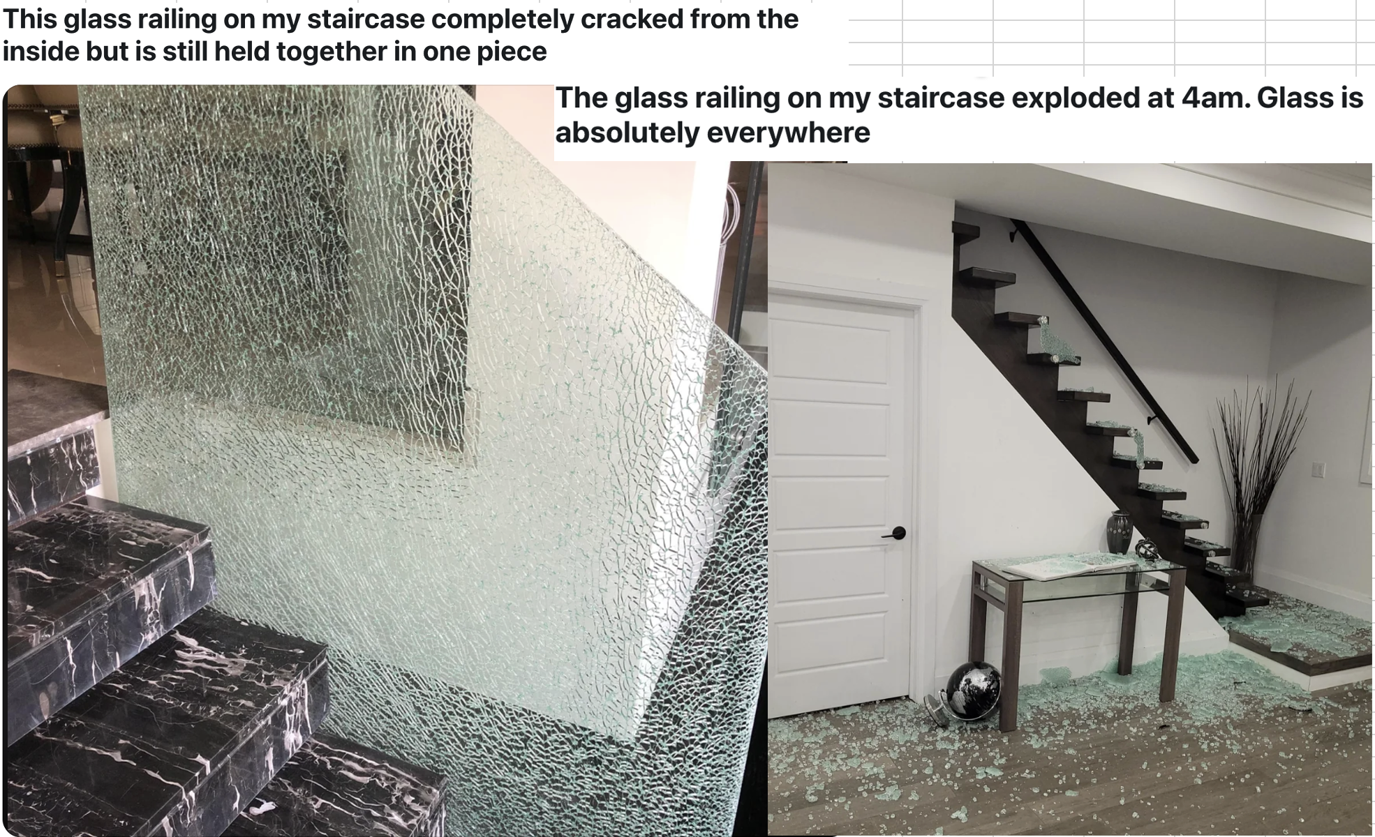 Glass Railing Broken